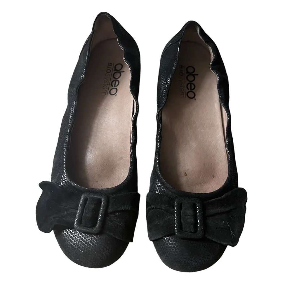 ABEO B.I.O. System Tabitha Bow Accent Ballet Flats Size 7.5